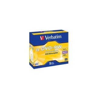 Verbatim DataLifePlus DVD+RW * 4.7GB/4x/5er Pack JC