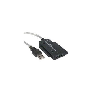 InLine® USB 2.0 zu IDE + SATA Konverter, mit Netzteil Retail