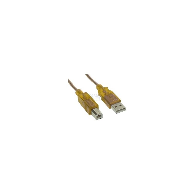InLine® USB 2.0 Kabel A-St. -> B-St. 1m gelb-transparent InLine® USB 2.0 Kabel A-St. -> B-St. 1m gelb-transparent