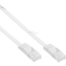 InLine® Patchkabel CAT6e U/UTP RJ45 2m weiss flach...