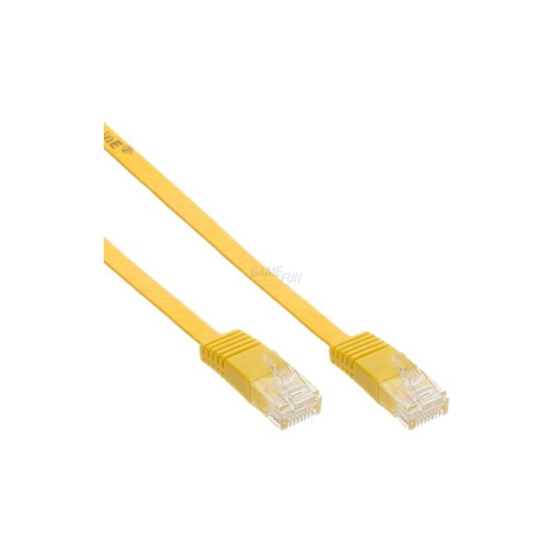 InLine® Patchkabel CAT6e U/UTP RJ45 0.5m gelb flach Retail InLine® Patchkabel CAT6e U/UTP RJ45 0.5m gelb flach Retail