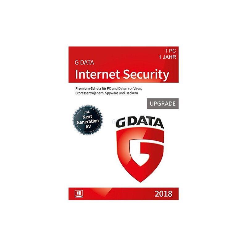 G Data Software Internet Security 1 PC Update GreenIT 1 Jahr für aktuelle Version 2018 G Data Software Internet Security 1 PC Update GreenIT 1 Jahr für aktuelle Version 2018