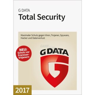 G Data Software Total Security 2 PCs Vollversion ESD 1 Jahr für aktuelle Version 2017