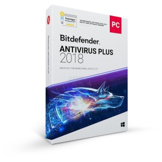 Bitdefender Antivirus Plus 1 PC Vollversion GreenIT 1 Jahr für aktuelle Version 2018