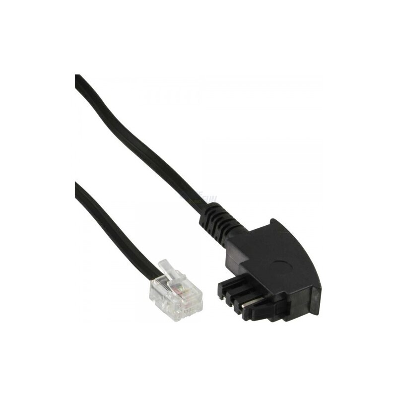 InLine® Telefonkabel TAE-F Stecker / RJ11 Stecker 4-adrig, 6P4C 3m Retail InLine® Telefonkabel TAE-F Stecker / RJ11 Stecker 4-adrig, 6P4C 3m Retail