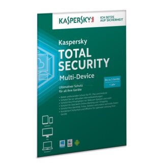 Kaspersky Total Security Multi-Device 3 Geräte Vollversion FFP 1 Jahr