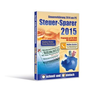 Editionnova Steuer-Sparer 2015 - Steuererklärung 2014 am PC Vollversion DVD-Box