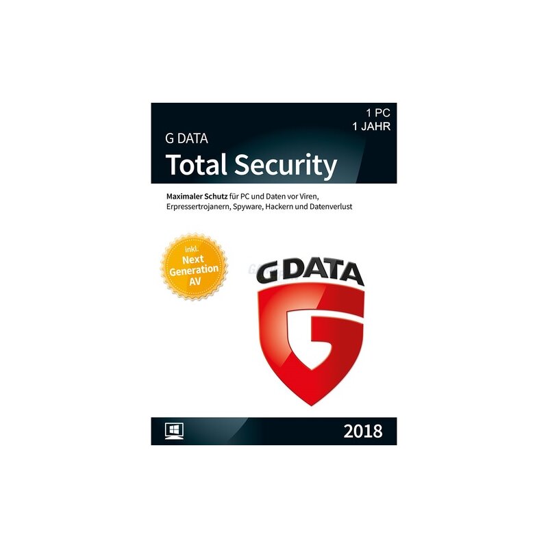 G Data Software Total Security 1 PC Vollversion EFS PKC 1 Jahr für aktuelle Version 2018 G Data Software Total Security 1 PC Vollversion EFS PKC 1 Jahr für aktuelle Version 2018