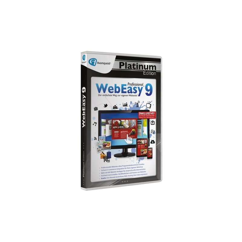 Avanquest WebEasy 9 Professional Vollversion Platinum Edition Avanquest WebEasy 9 Professional Vollversion Platinum Edition