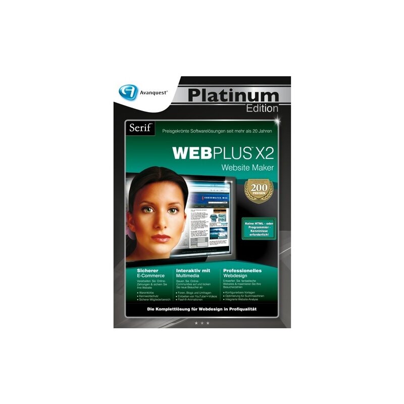 Serif WebPlus X2 Vollversion DVD-Box Platinum Edition Serif WebPlus X2 Vollversion DVD-Box Platinum Edition