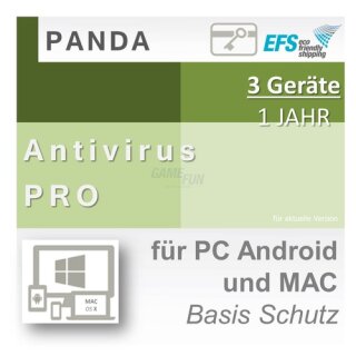Panda Software Antivirus Pro 3 Geräte Vollversion EFS PKC 1 Jahr für aktuelle Version 2016