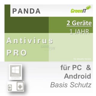 Panda Software Antivirus Pro 2 Geräte Vollversion GreenIT 1 Jahr für aktuelle Version 2016
