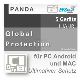 Panda Software Global Protection 5 Geräte Vollversion EFS PKC 1 Jahr für aktuelle Version 2016