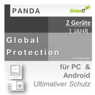 Panda Software Global Protection 2 Geräte Vollversion GreenIT 1 Jahr für aktuelle Version 2016