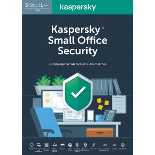 Kaspersky Small Office Security 4 inkl. 5 Mobile 1 Fileserver + 5 Workstations Vollversion GreenIT 1 Jahr