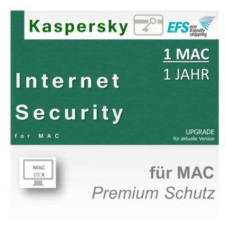 Kaspersky Internet Security for Mac 1 Benutzer | 1 Mac Update EFS PKC 1 Jahr für aktuelle Version 2016