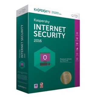 Kaspersky Internet Security 2016 2 PCs Vollversion MiniBox 1 Jahr inkl. Update 2018*