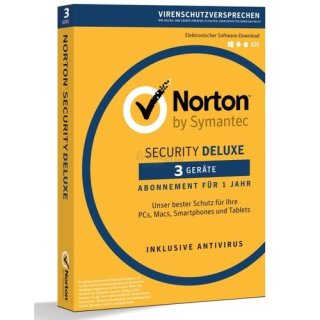 Symantec Norton Security Deluxe 3.0 Deutsch 3 Geräte Vollversion PKC 1 Jahr