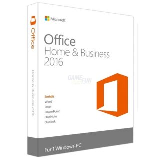 Microsoft Office Home and Business 2016 (DE) 1 PC Vollversion PKC (Code in a Box)