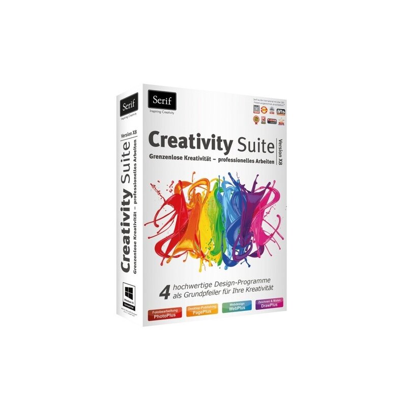 Serif Creativity Suite X8 inkl PhotoPlus DrawPlus PagePlus WebPlus 1 PC Vollversion MiniBox Serif Creativity Suite X8 inkl PhotoPlus DrawPlus PagePlus WebPlus 1 PC Vollversion MiniBox