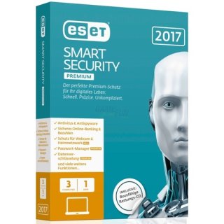 ESET Smart Security Premium 10 3 Computer Vollversion MiniBox 1 Jahr ( 2017 Edition )