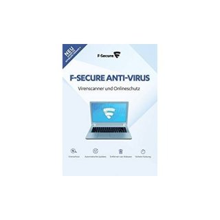 F-Secure Anti-Virus PC & MAC 3 Geräte Vollversion EFS PKC 1 Jahr für aktuelle Version 2018