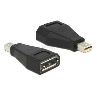 DeLOCK Adapter mini DisplayPort 1.2 Stecker auf DisplayPort Buchse schwarz