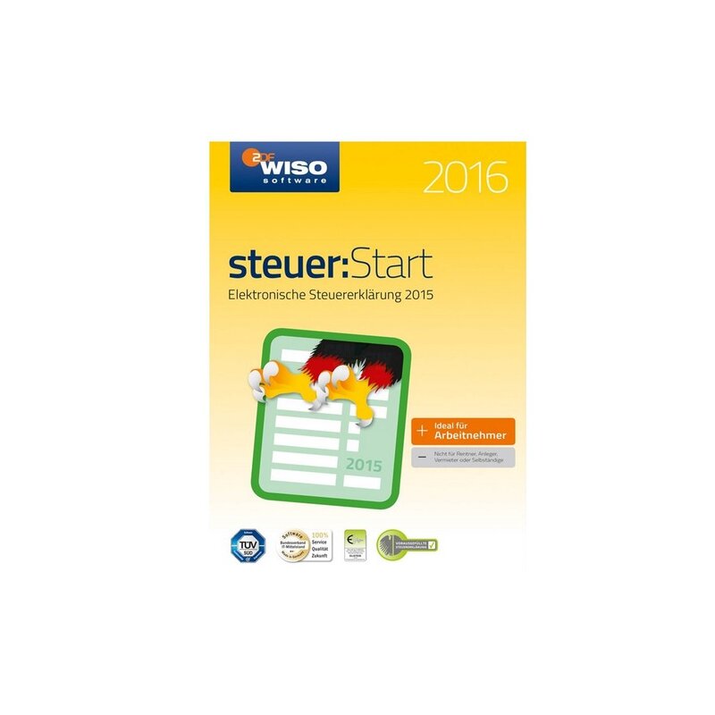 Buhl WISO Steuer Start 2016 (für Steuerjahr 2015) 1 PC Vollversion ESD Buhl WISO Steuer Start 2016 (für Steuerjahr 2015) 1 PC Vollversion ESD