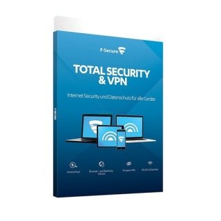 F-Secure Total Internet Security + VPN 5 Geräte Vollversion MiniBox 1 Jahr