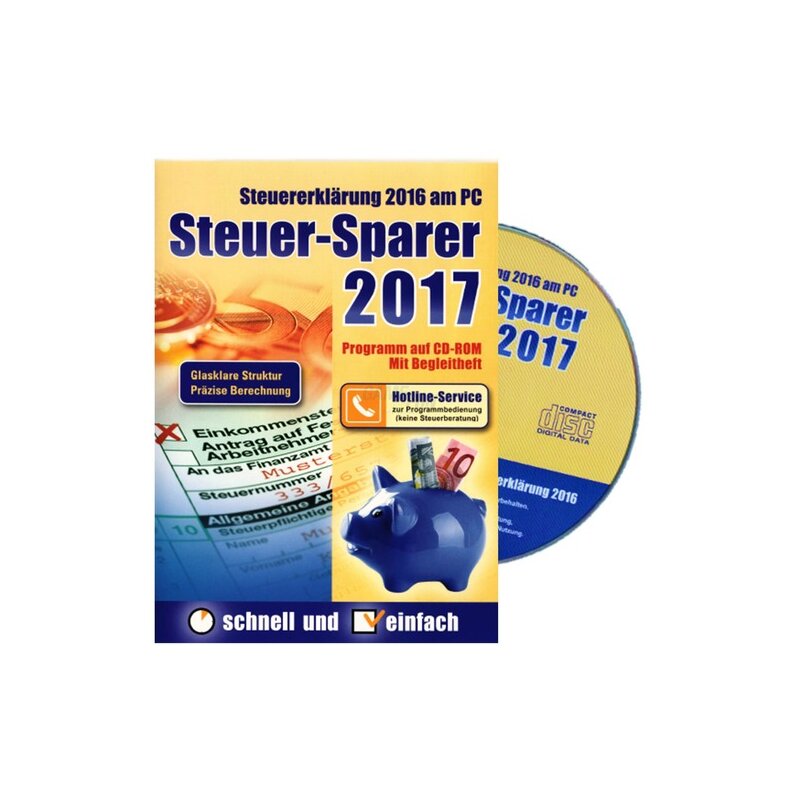 Editionnova Steuer-Sparer 2017 - Steuererklärung 2016 am PC Vollversion DVD-Box Editionnova Steuer-Sparer 2017 - Steuererklärung 2016 am PC Vollversion DVD-Box