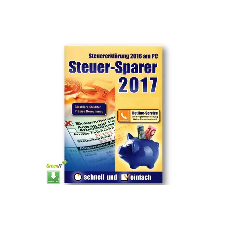 Editionnova Steuer-Sparer 2017 - Steuererklärung 2016 am PC Vollversion GreenIT Editionnova Steuer-Sparer 2017 - Steuererklärung 2016 am PC Vollversion GreenIT