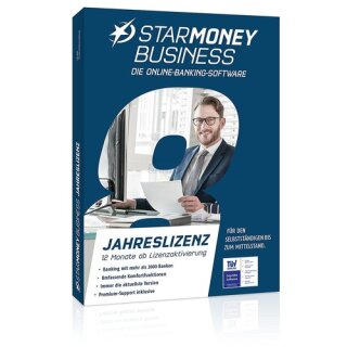 Starfinanz StarMoney Business 8 Finanzmanagement 25 Clients Vollversion DVD-Box 1 Jahr