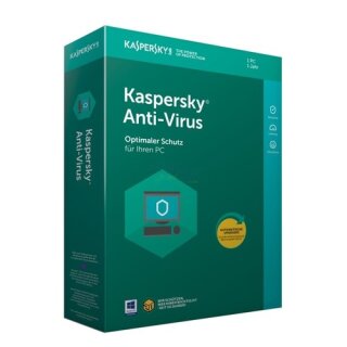 Kaspersky Anti-Virus 2018 1 PC Vollversion PKC 1 Jahr ( Code in a Box )