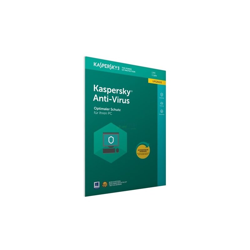 Kaspersky Anti-Virus 2018 Upgrade (FFP) 1 PC Update PKC 1 Jahr ( Code in a Box ) Kaspersky Anti-Virus 2018 Upgrade (FFP) 1 PC Update PKC 1 Jahr ( Code in a Box )