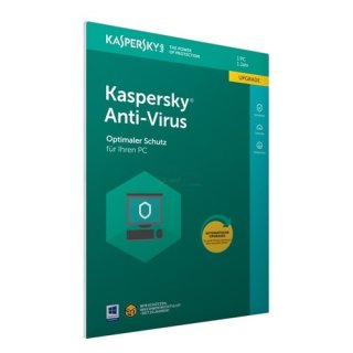 Kaspersky Anti-Virus 2018 Upgrade (FFP) 1 PC Update PKC 1 Jahr ( Code in a Box )