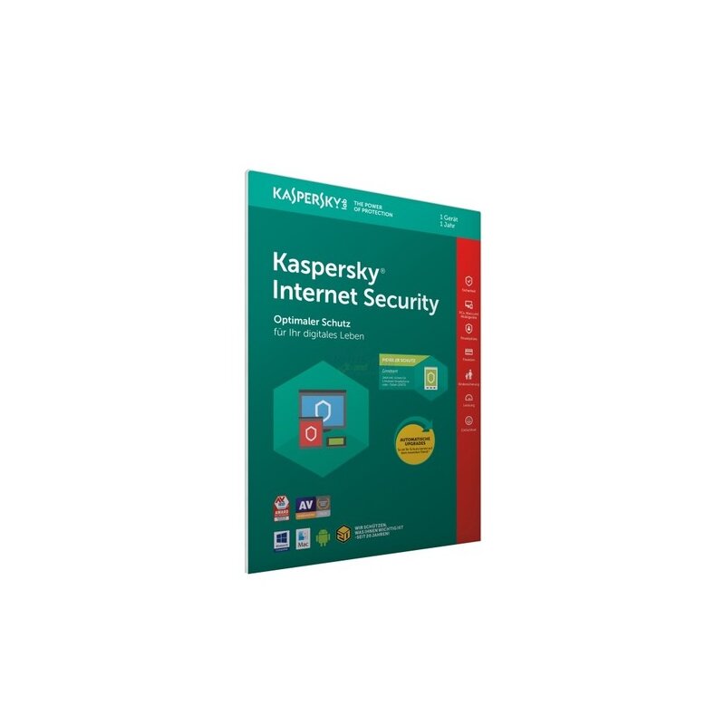 Kaspersky Internet Security 2018 (FFP) 1 Gerät + 1 Android Vollversion PKC 1 Jahr ( Code in a Box ) Kaspersky Internet Security 2018 (FFP) 1 Gerät + 1 Android Vollversion PKC 1 Jahr ( Code in a Box )
