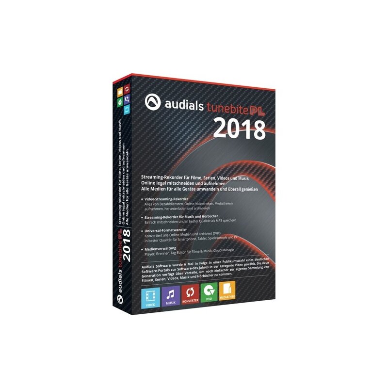 Audials Tunebite 2018 Platinum Vollversion MiniBox Audials Tunebite 2018 Platinum Vollversion MiniBox