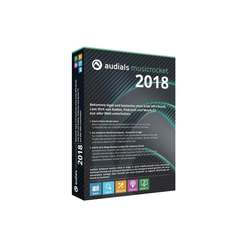 Audials Music Rocket 2018 Vollversion MiniBox Audials Music Rocket 2018 Vollversion MiniBox