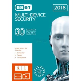 ESET Multi-Device Security 2018 Edition 5 Geräte Vollversion FFP 1 Jahr