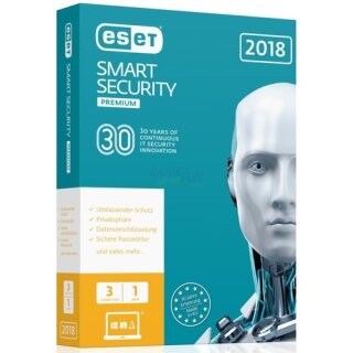 ESET Smart Security Premium 2018 Edition 3 Computer Vollversion MiniBox 1 Jahr