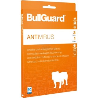 BullGuard Antivirus 2018 3 PCs Vollversion ESD 1 Jahr ( Download )