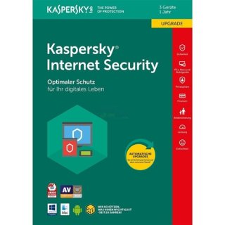 Kaspersky Internet Security 3 PCs Update EFS PKC 1 Jahr für aktuelle Version 2018