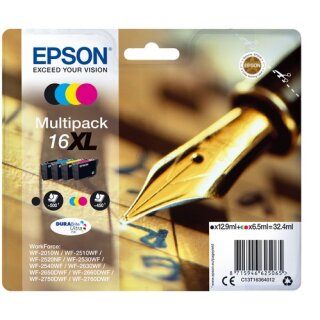 Epson Multipack 16XL Tintenpatronen 4 Farben DURABrite Ultra Ink