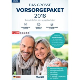 Franzis Verlag Das große Vorsorgepaket 2018 DVD-Box