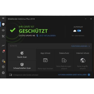 Bitdefender Total Security 2019 WIN MAC Android IOs 3 Geräte Vollversion GreenIT 18 Monate Limited Edition