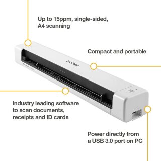 Brother DS-640D USB 3.0 Simplex TWAIN WIA IVA SANE Win|Mac|Linux