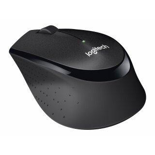 Logitech M330 SILENT PLUS schwarz kabellos Maus 2,4 GHz USB Nano 1000 DPI Optical PC MAC