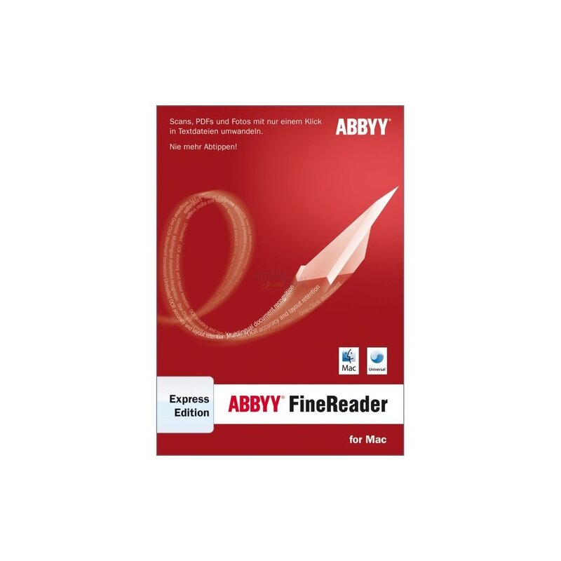 Abbyy FineReader Express Edition for Mac 1 Benutzer | 1 Mac Vollversion DVD-Box Abbyy FineReader Express Edition for Mac 1 Benutzer | 1 Mac Vollversion DVD-Box